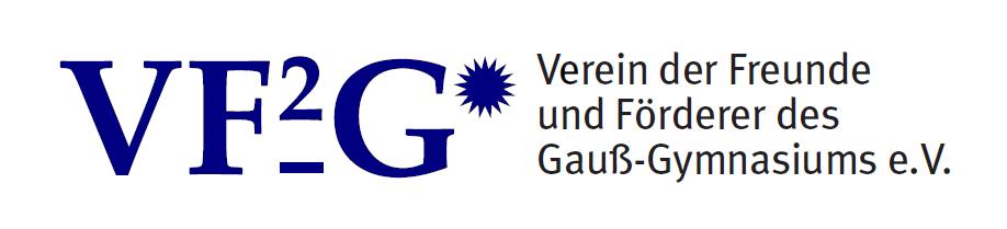 Logo des Fördervereins: VF2G, Sonne und Atommodell